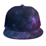 Blue Purple Cosmic Galaxy Space Print Snapback Cap
