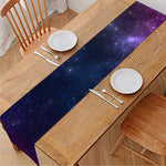 Blue Purple Cosmic Galaxy Space Print Table Runner