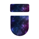 Blue Purple Cosmic Galaxy Space Print Toilet Lid And Tank Cover Set