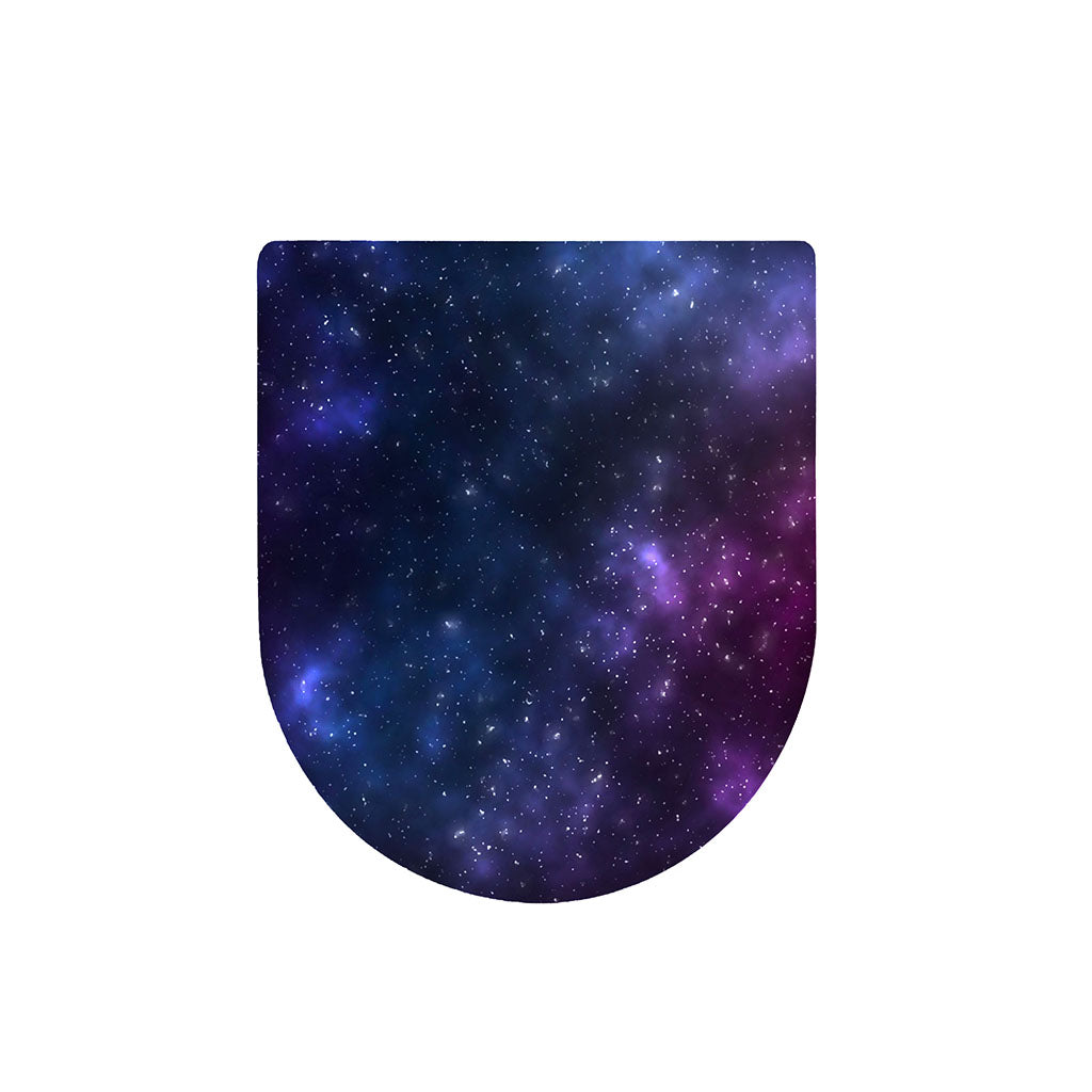 Blue Purple Cosmic Galaxy Space Print Toilet Lid Cover