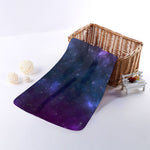 Blue Purple Cosmic Galaxy Space Print Towel