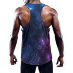 Blue Purple Cosmic Galaxy Space Print Training Tank Top