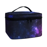 Blue Purple Cosmic Galaxy Space Print Travel Makeup Bag
