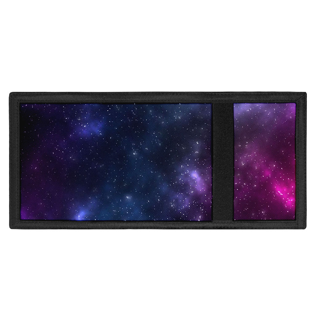 Blue Purple Cosmic Galaxy Space Print Trifold Wallet