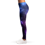 Blue Purple Cosmic Galaxy Space Print Women's Leggings