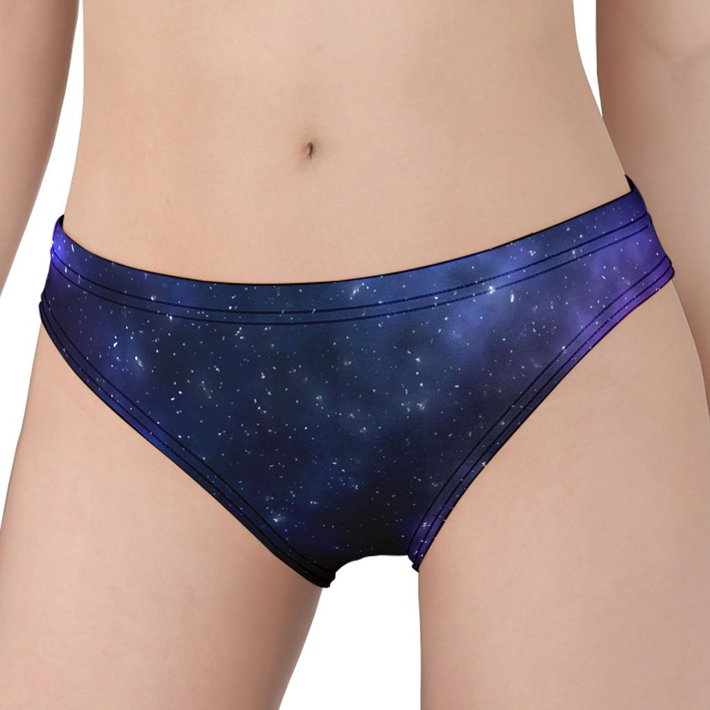 Blue Purple Cosmic Galaxy Space Print Women's Panties