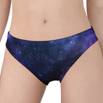 Blue Purple Cosmic Galaxy Space Print Women's Panties