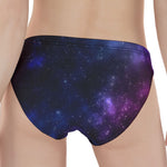 Blue Purple Cosmic Galaxy Space Print Women's Panties