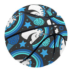 Blue Rainbow Unicorn Pattern Print Basketball
