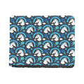 Blue Rainbow Unicorn Pattern Print Bifold Wallet