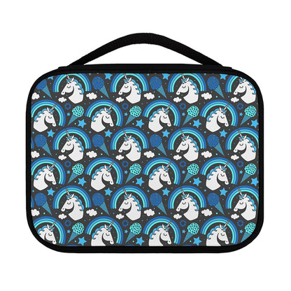 Blue Rainbow Unicorn Pattern Print Classic Bible Case