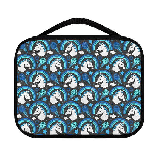 Blue Rainbow Unicorn Pattern Print Classic Bible Case