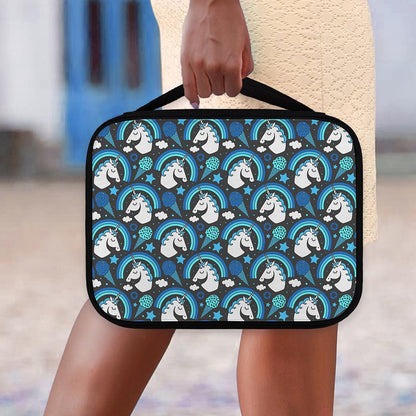 Blue Rainbow Unicorn Pattern Print Classic Bible Case