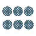 Blue Rainbow Unicorn Pattern Print Coaster Set