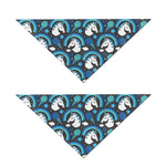 Blue Rainbow Unicorn Pattern Print Dog Bandana