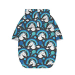 Blue Rainbow Unicorn Pattern Print Dog Zip Up Hoodie