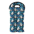 Blue Rainbow Unicorn Pattern Print Double Neoprene Wine Tote
