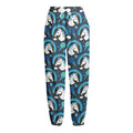 Blue Rainbow Unicorn Pattern Print Fleece Lined Knit Pants