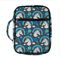 Blue Rainbow Unicorn Pattern Print Front Pocket Bible Bag