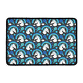 Blue Rainbow Unicorn Pattern Print Kitchen Mat