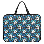 Blue Rainbow Unicorn Pattern Print Laptop Sleeve With Handle