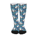 Blue Rainbow Unicorn Pattern Print Long Socks