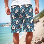 Blue Rainbow Unicorn Pattern Print Men's Cargo Shorts