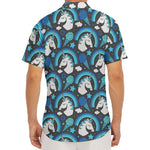 Blue Rainbow Unicorn Pattern Print Men's Deep V-Neck Shirt