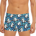 Blue Rainbow Unicorn Pattern Print Men's Short Boxer Briefs