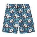 Blue Rainbow Unicorn Pattern Print Men's Swim Trunks