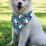 Blue Rainbow Unicorn Pattern Print Over The Collar Dog Bandana