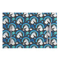 Blue Rainbow Unicorn Pattern Print Placemat