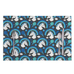 Blue Rainbow Unicorn Pattern Print Placemat