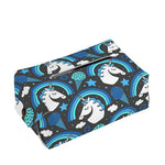 Blue Rainbow Unicorn Pattern Print Rectangle Tissue Box Cover