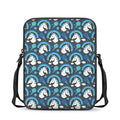 Blue Rainbow Unicorn Pattern Print Rectangular Crossbody Bag