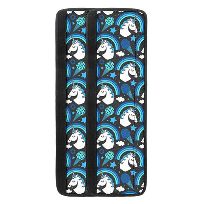 Blue Rainbow Unicorn Pattern Print Refrigerator Handle Covers
