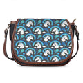 Blue Rainbow Unicorn Pattern Print Saddle Bag