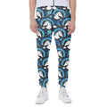 Blue Rainbow Unicorn Pattern Print Joggers
