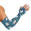 Blue Rainbow Unicorn Pattern Print Sun Protection Arm Sleeves