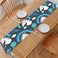 Blue Rainbow Unicorn Pattern Print Table Runner