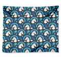 Blue Rainbow Unicorn Pattern Print Tapestry