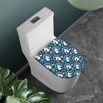 Blue Rainbow Unicorn Pattern Print Toilet Lid Cover