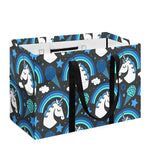 Blue Rainbow Unicorn Pattern Print Utility Tote Bag