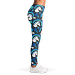 Blue Rainbow Unicorn Pattern Print Women's Leggings