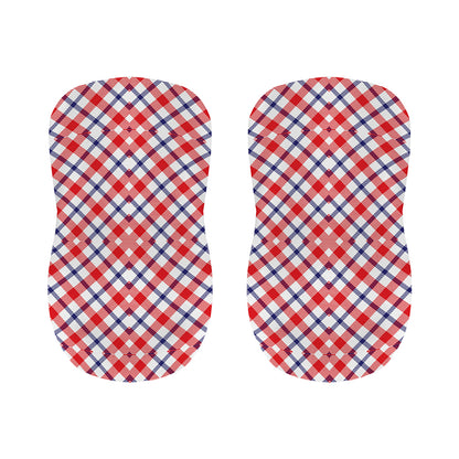 Blue Red And White American Plaid Print Bar Stool Covers