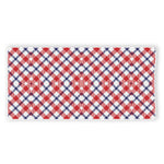Blue Red And White American Plaid Print Beach Towel