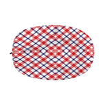 Blue Red And White American Plaid Print Car Side Mirror Covers