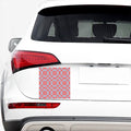 Blue Red And White American Plaid Print Car Sticker