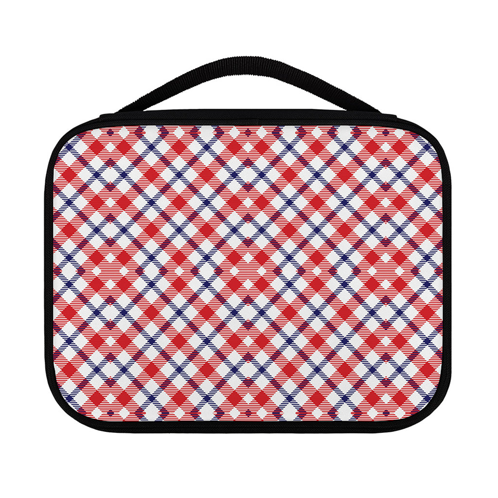 Blue Red And White American Plaid Print Classic Bible Case