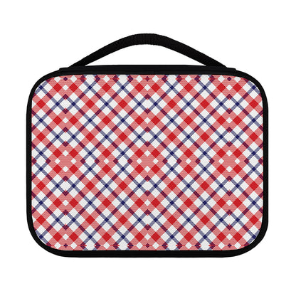 Blue Red And White American Plaid Print Classic Bible Case